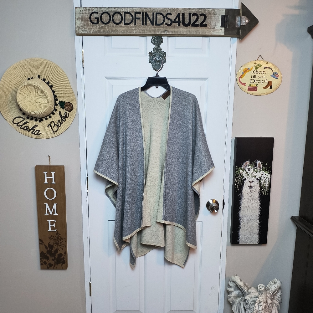 Karisma Gray Cardigan Shawl One Size